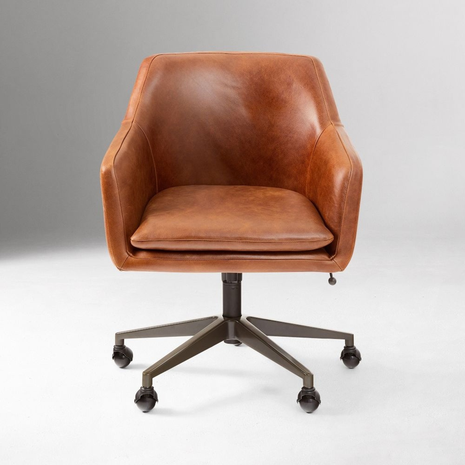 West Elm Helvetica Leather Office Chair - image-4