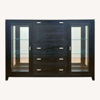 Black Wood Bar Hutch