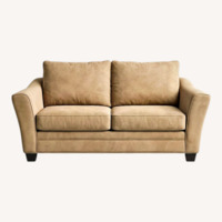 Light Brown Suede Loveseat
