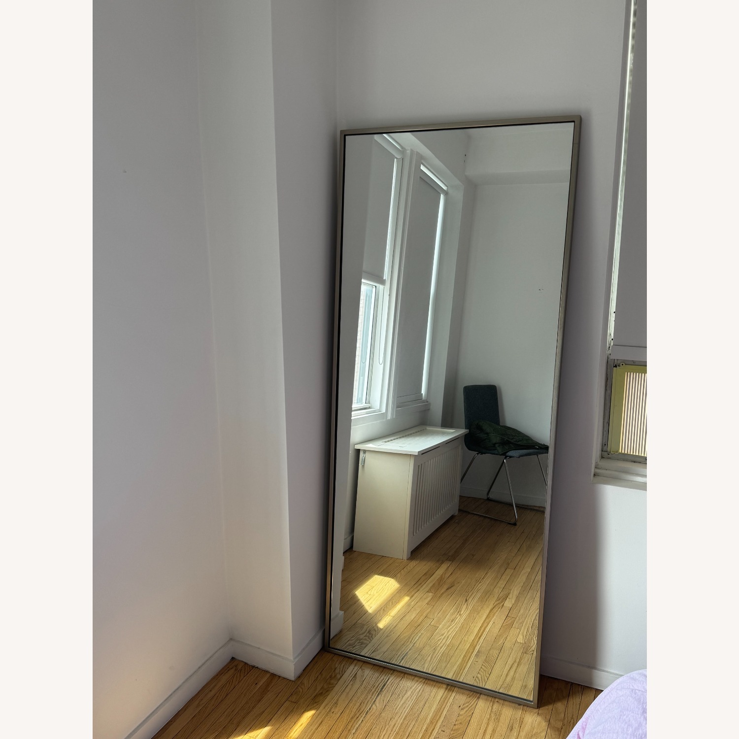 West Elm Light Gray Metal Floor Mirror - image-1