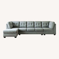Large Gray Sectional Sofa with Chaise Lounge