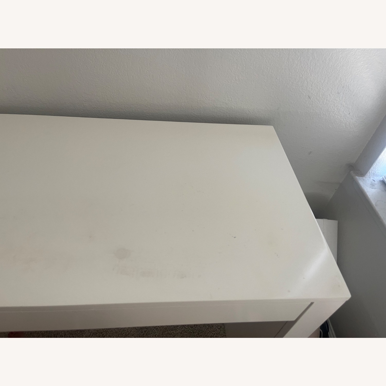 Modern White Writing Desk with Storage - image-5