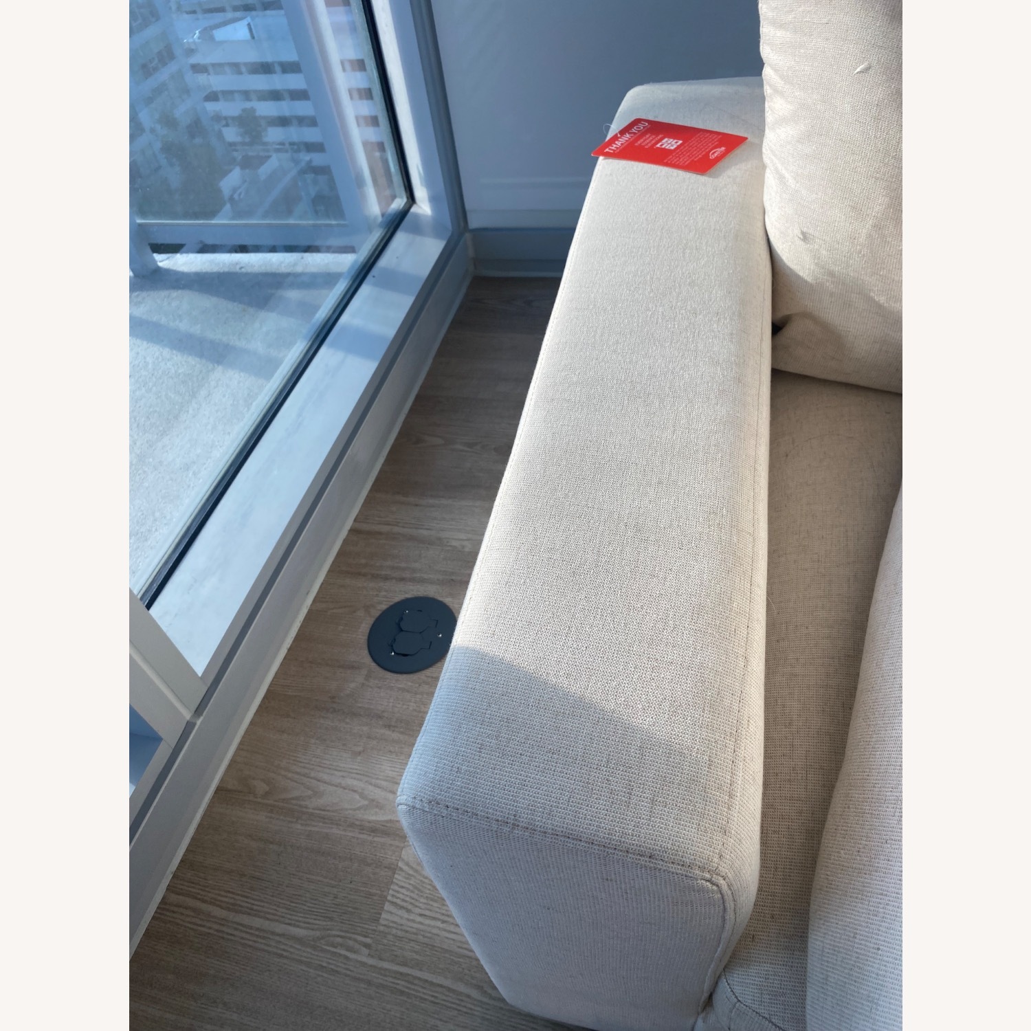 Linen Cream Sofa - image-3