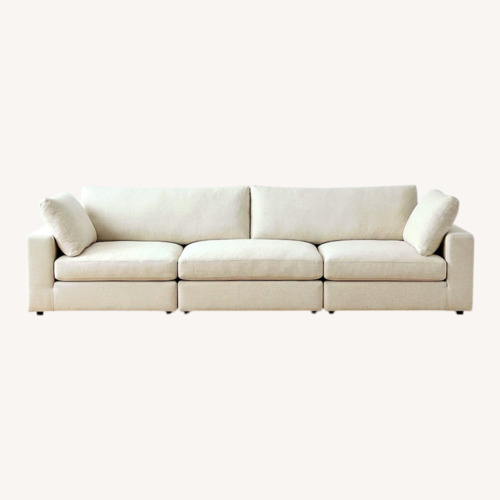 Used Linen Cream Sofa for sale on AptDeco