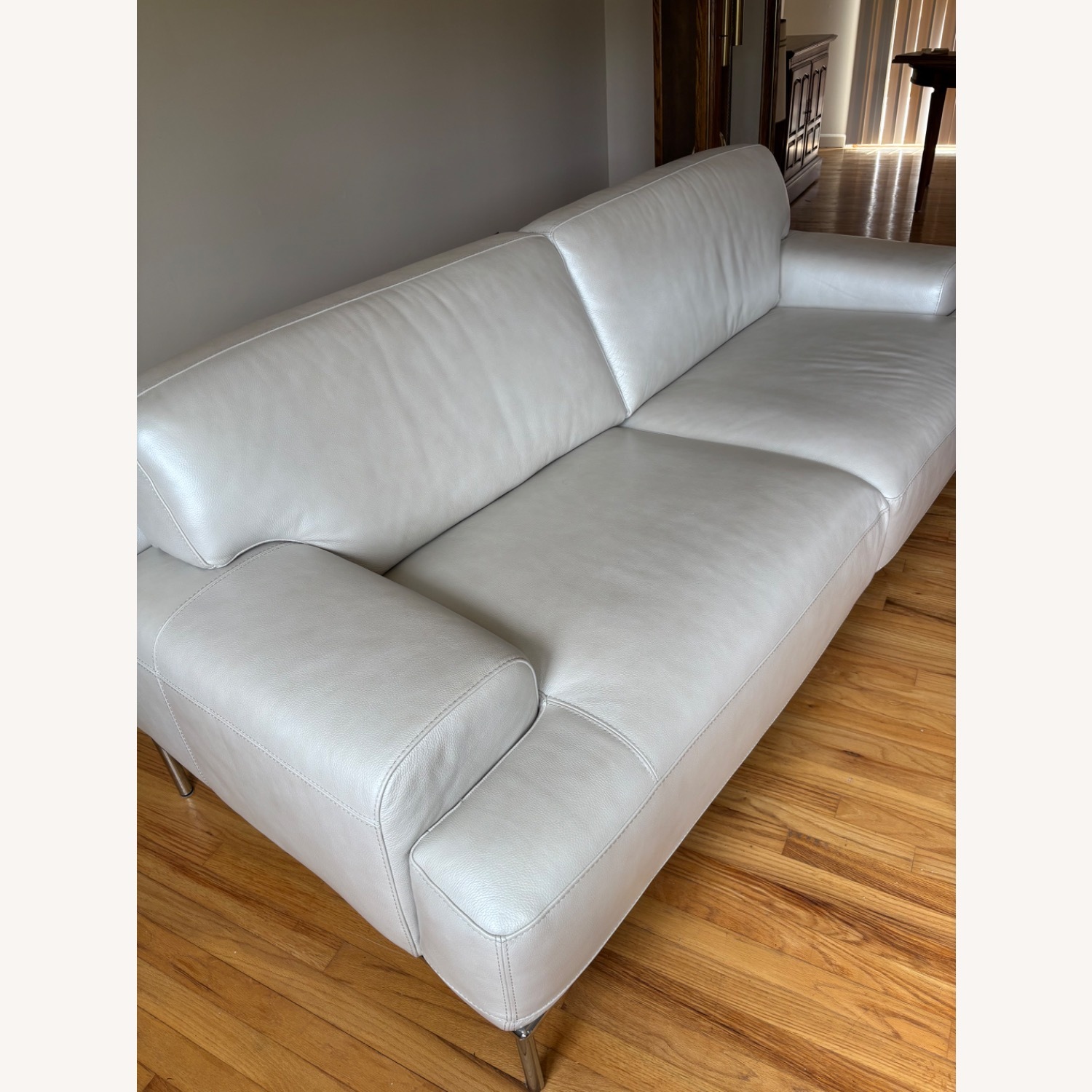 Chateau D'ax White Leather 3+ Seater Sofa - image-1