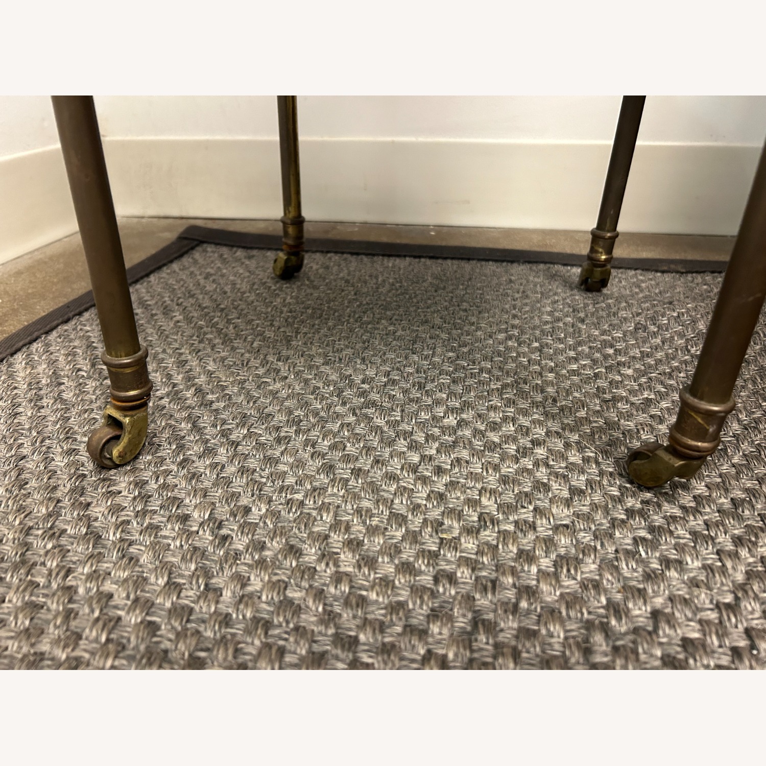 Two Tiered Marble and Wood End Table - image-3