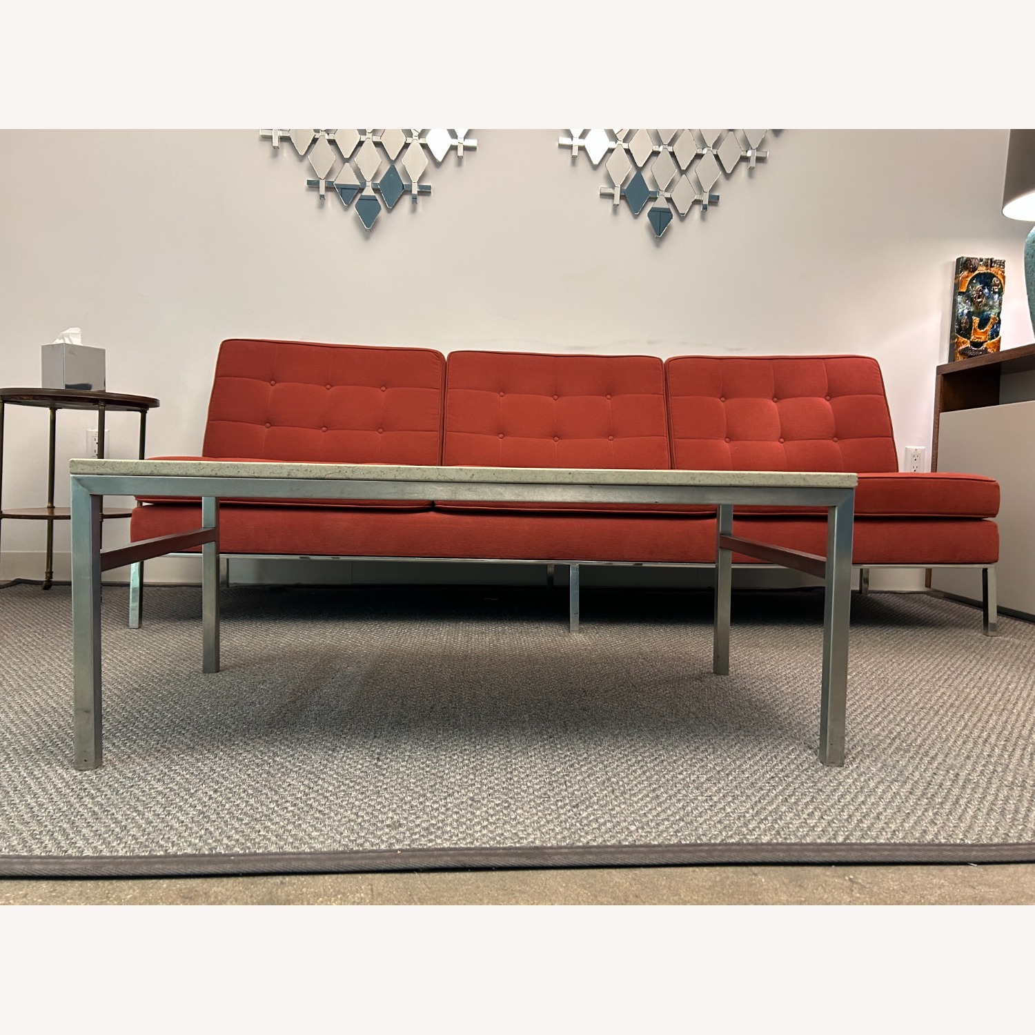 Light Beige Marble Coffee Table - image-2