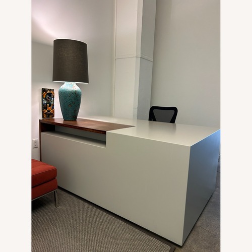Used Large White Desk with Drawers for sale on AptDeco