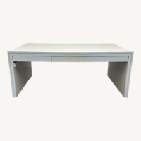 Large White Desk with Drawers