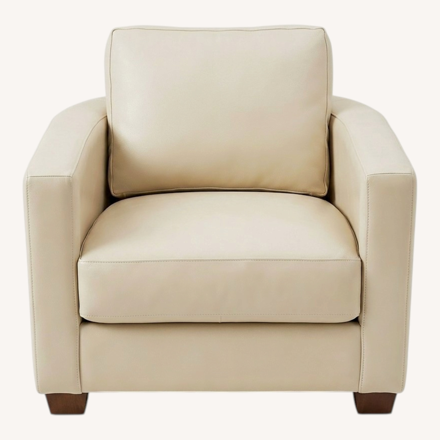 Bernhardt Furniture White Leather Accent Chair - image-0