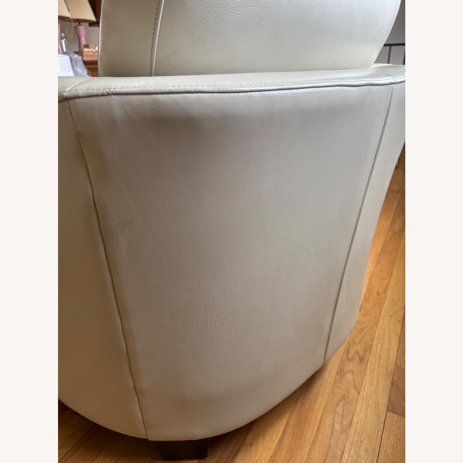 Bernhardt Furniture White Leather Accent Chair - image-5
