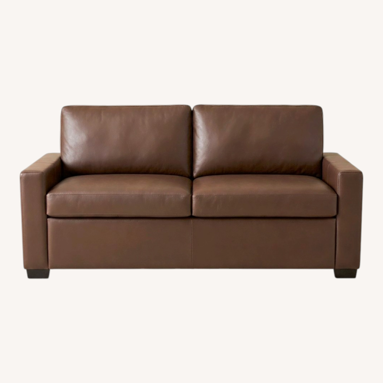 Genuine Leather Sleeper Sofa - image-0