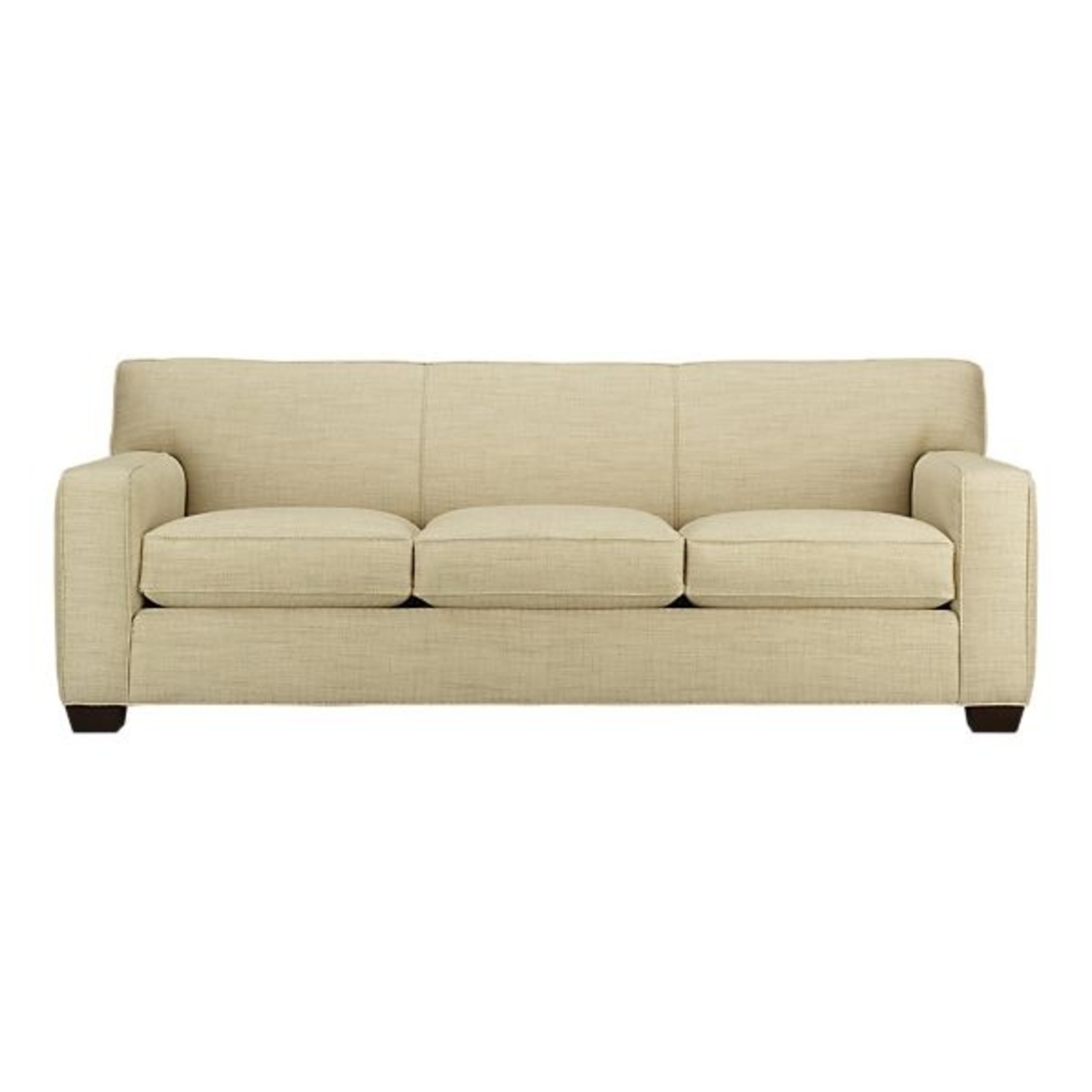 Crate & Barrel Cameron Taupe Faux Suede 3 Seat Sofa - image-12