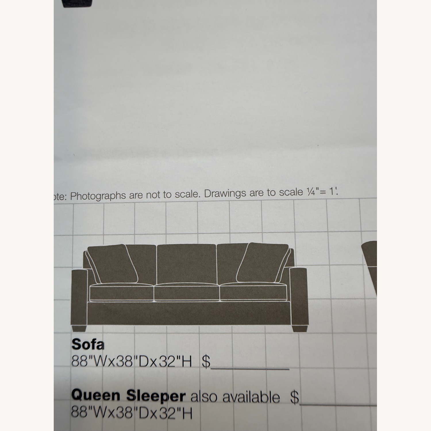 Crate & Barrel Cameron Taupe Faux Suede 3 Seat Sofa - image-6