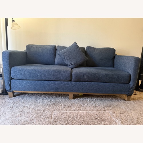 Used Blue Fabric 3+ Seater Sofa for sale on AptDeco