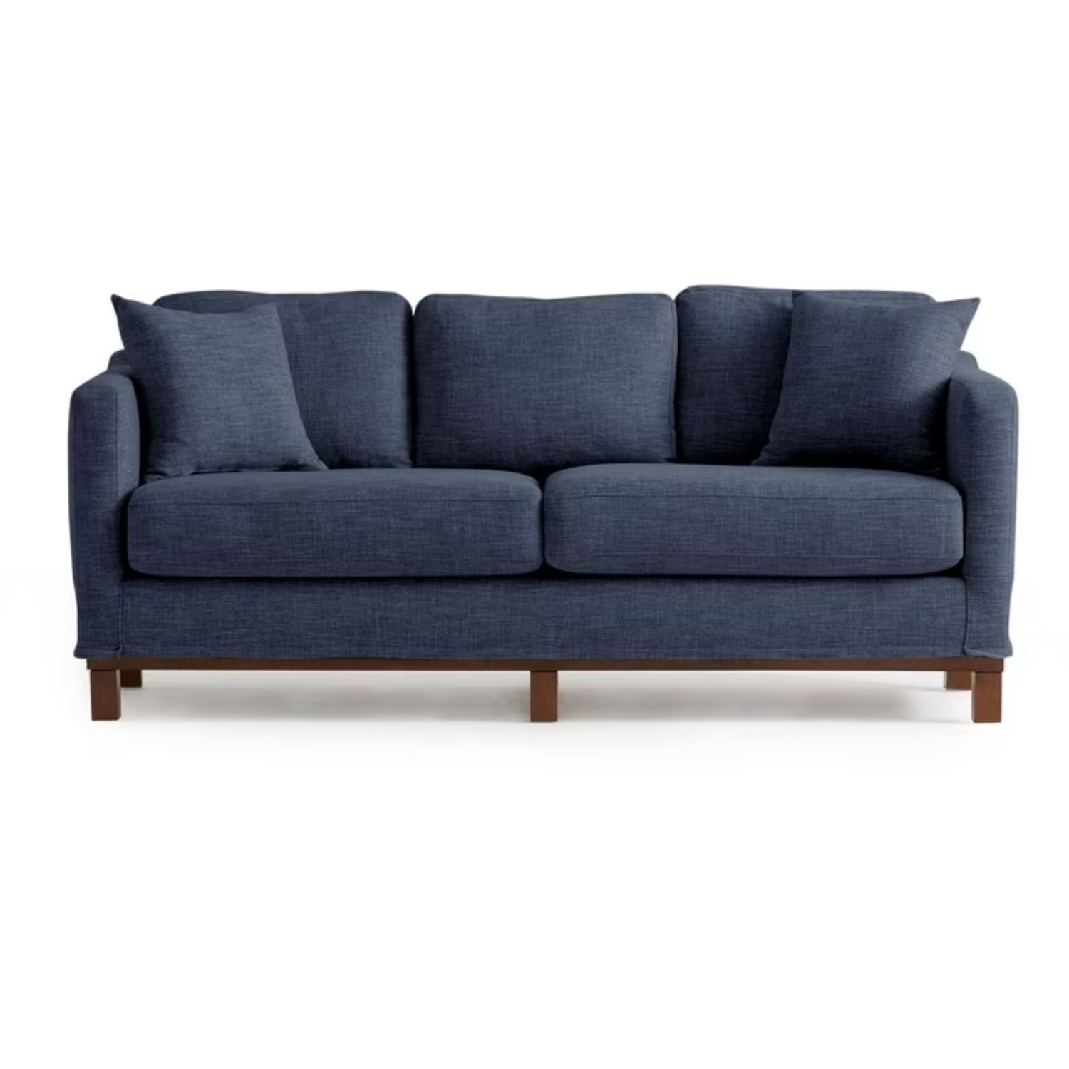 Blue Fabric 3+ Seater Sofa - image-8