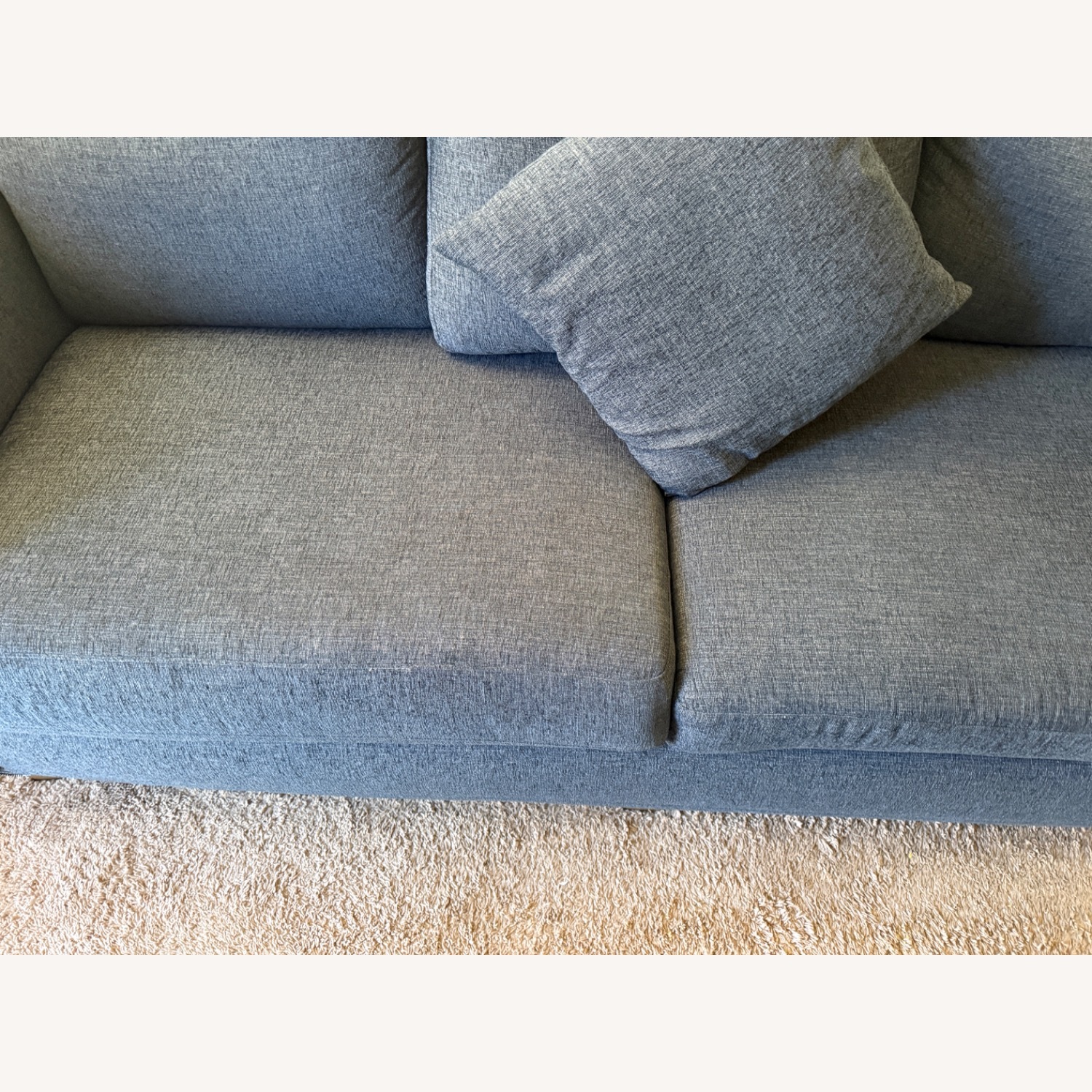 Blue Fabric 3+ Seater Sofa - image-3
