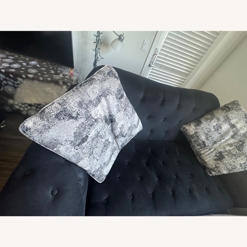 Used Black Velvet 2 Seater Sofa for sale on AptDeco
