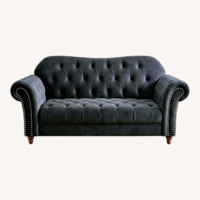 Black Velvet 2 Seater Sofa