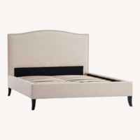 Crate & Barrel Colette Upholstered Queen Frame & Headboard