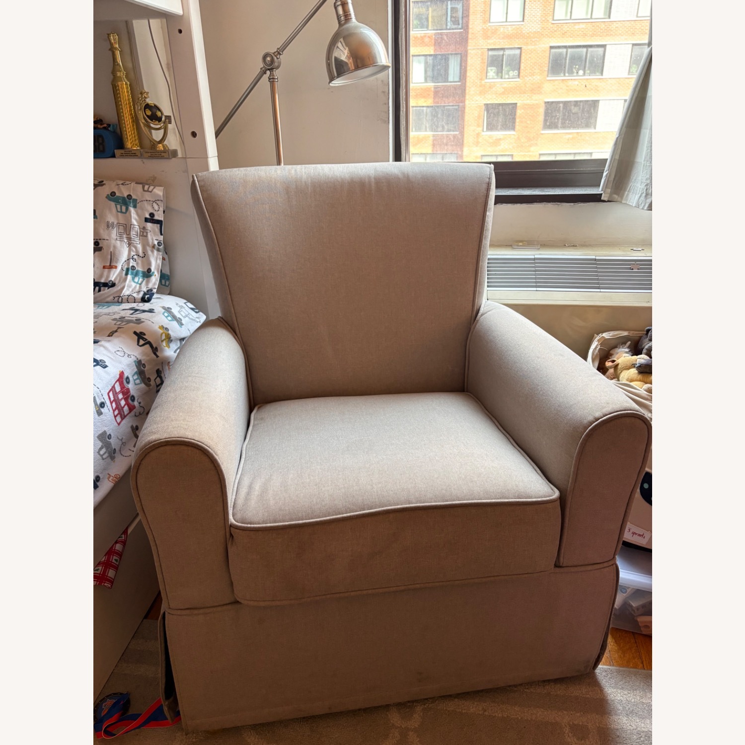 Wayfair Light Gray Fabric Nursing Chair - image-4