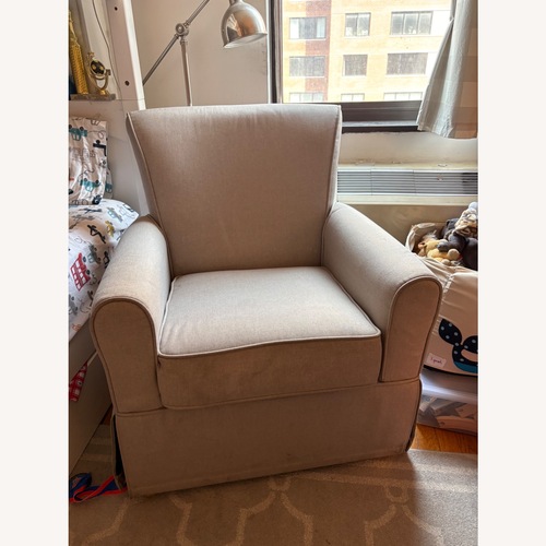 Used Wayfair Light Gray Fabric Nursing Chair for sale on AptDeco