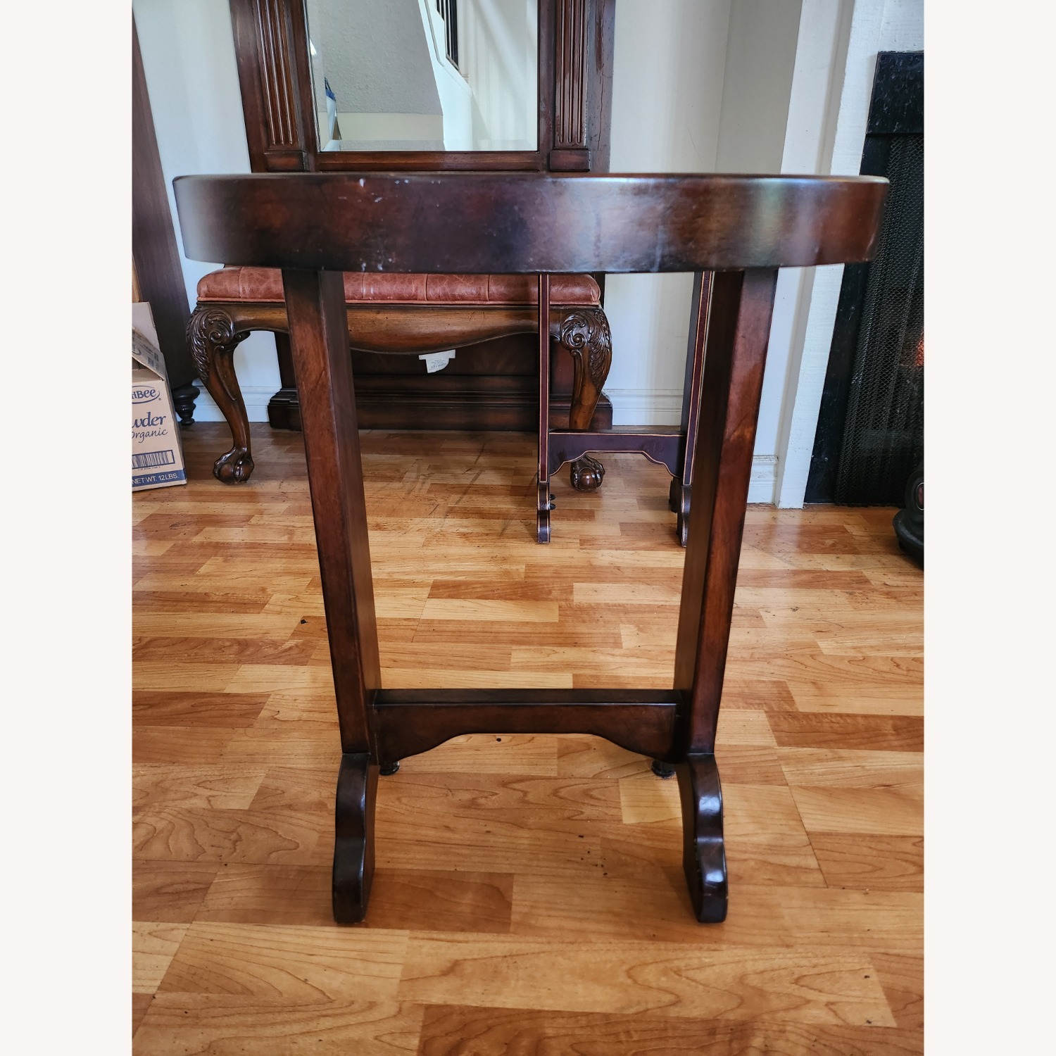 Ethan Allen Dark Brown Wood Side Table - image-4