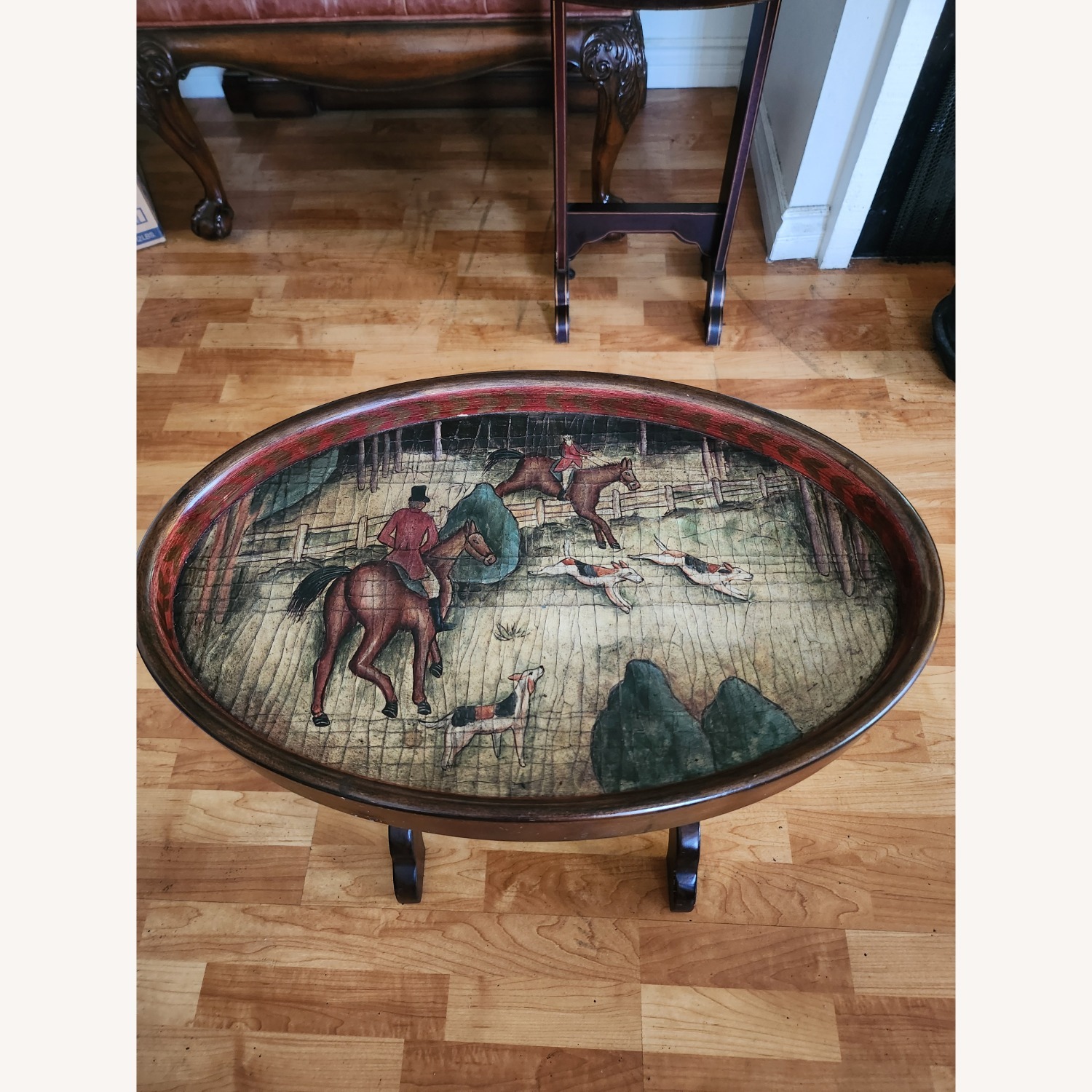 Ethan Allen Dark Brown Wood Side Table - image-6