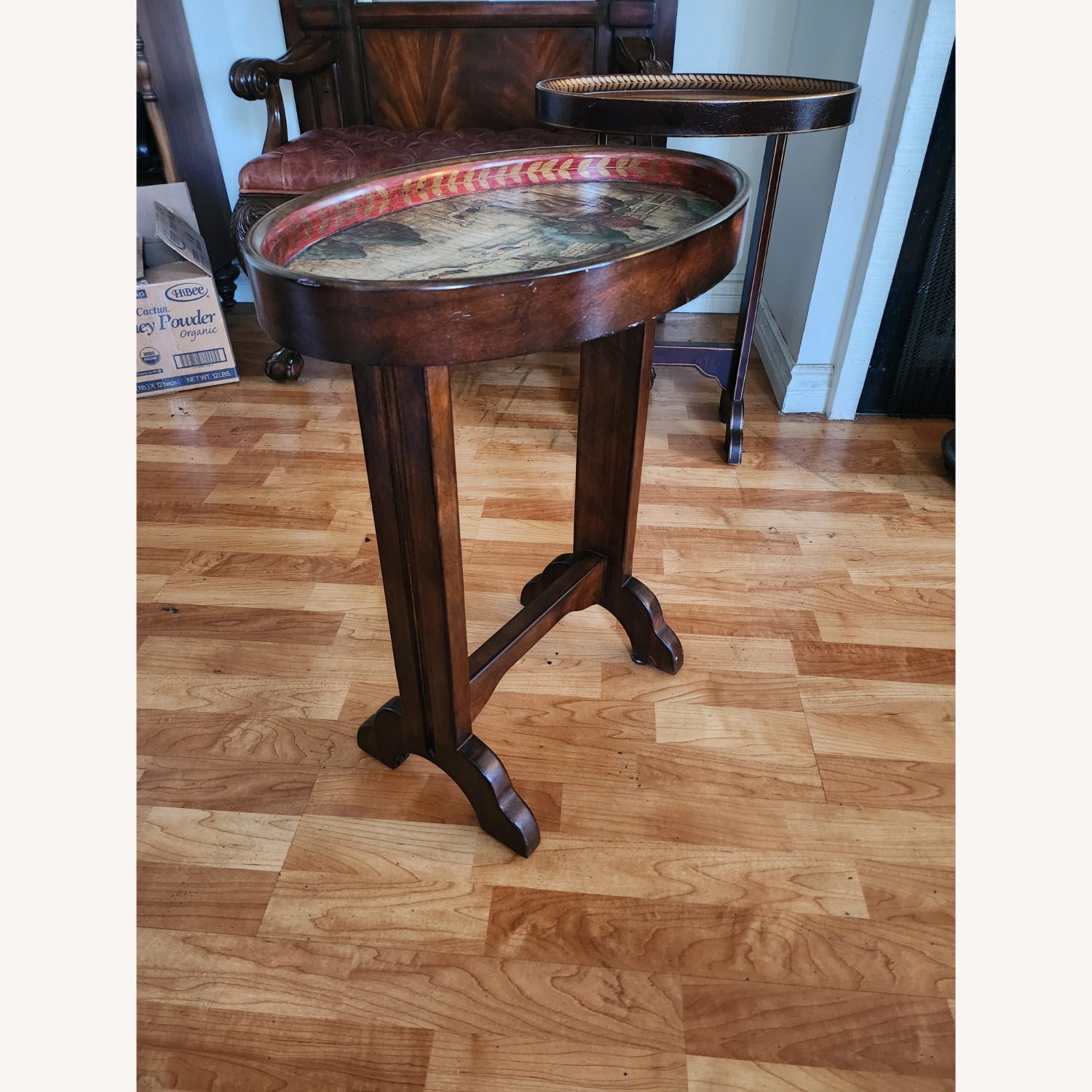 Ethan Allen Dark Brown Wood Side Table - image-7