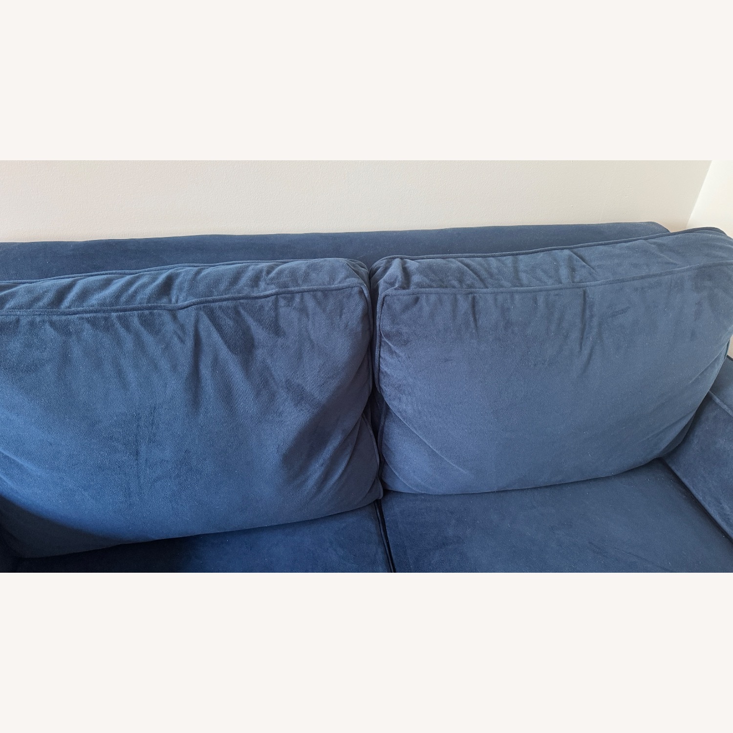 West Elm Henry Blue Velvet Sleeper Sofa - image-2