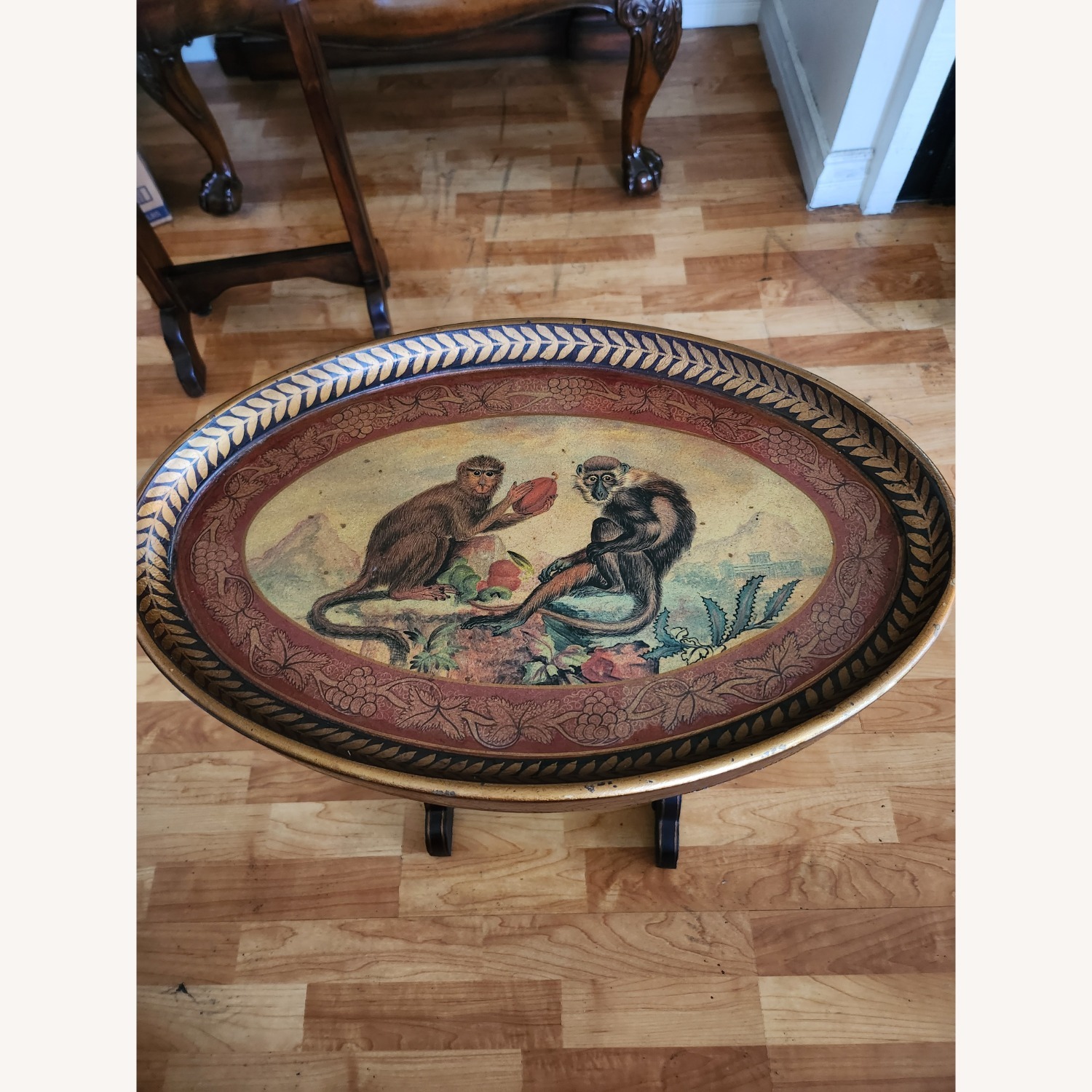 Ethan Allen Dark Brown Wood Side Table - image-3