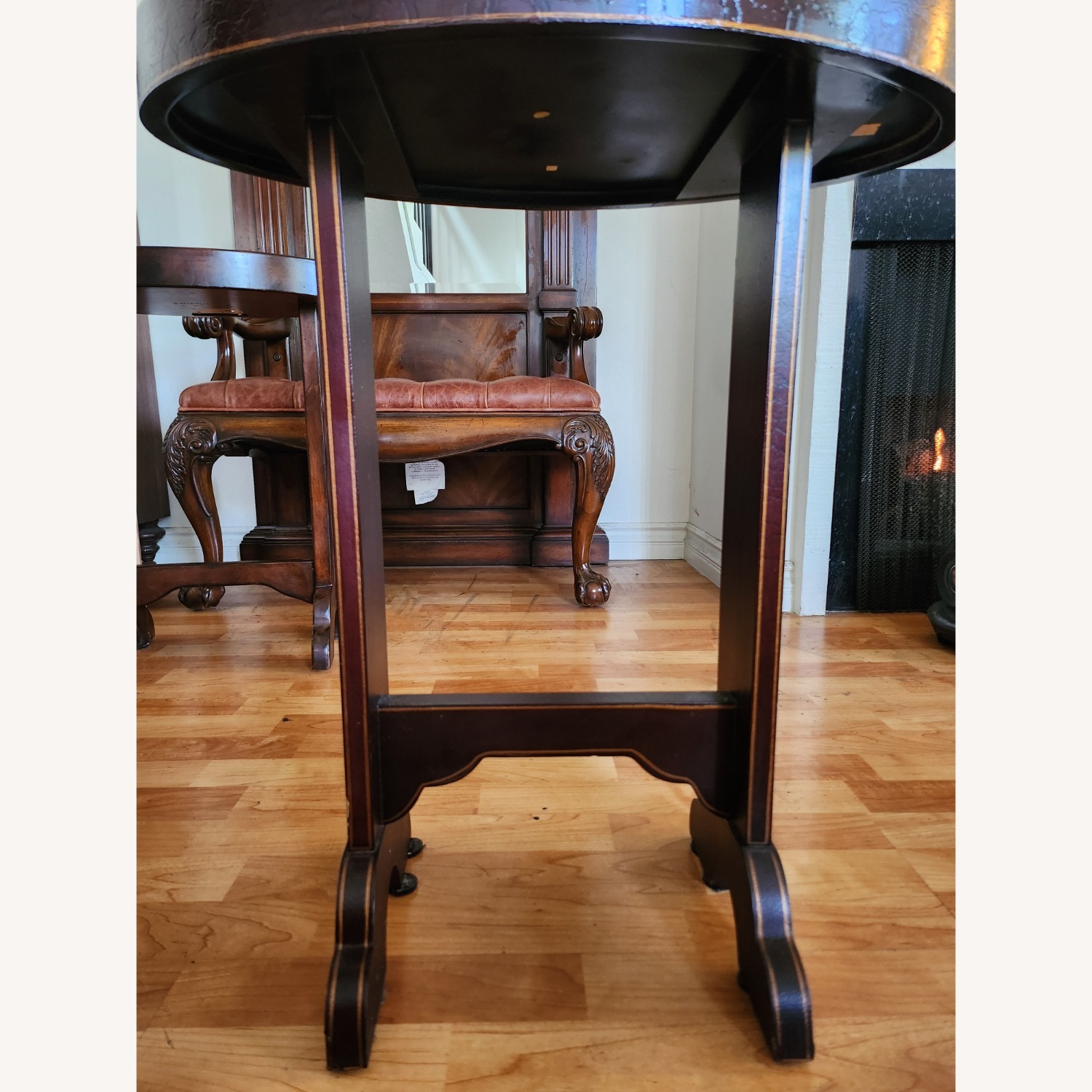Ethan Allen Dark Brown Wood Side Table - image-4