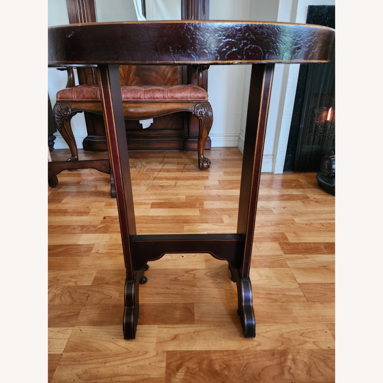 Ethan Allen Dark Brown Wood Side Table - image-5