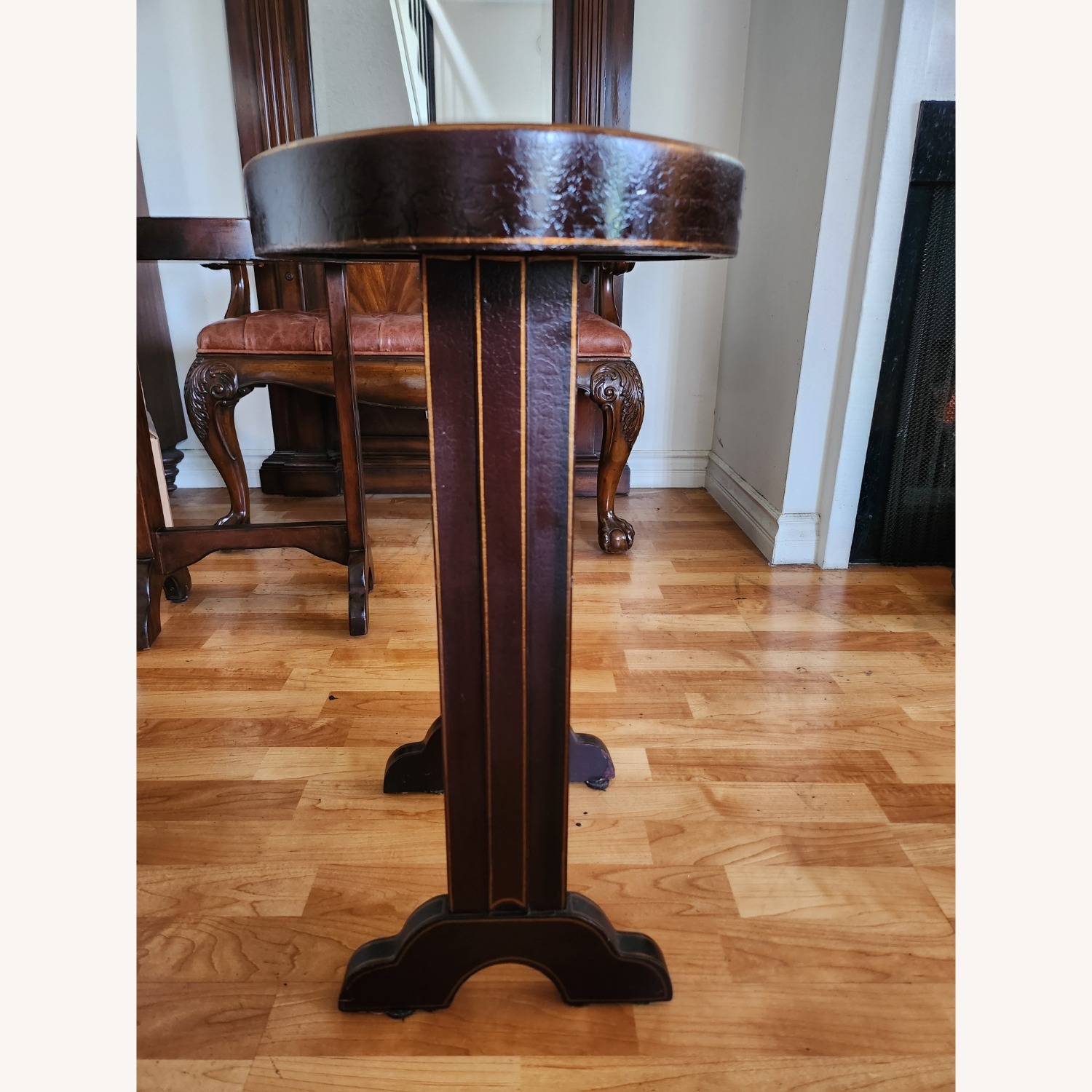 Ethan Allen Dark Brown Wood Side Table - image-6