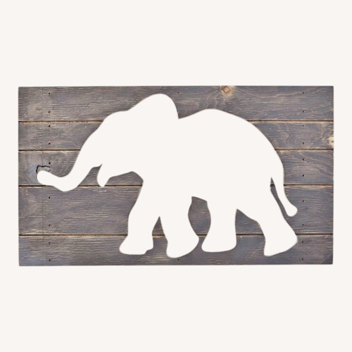 Used Pottery Barn Kids Light Gray Wood Wall Decor for sale on AptDeco