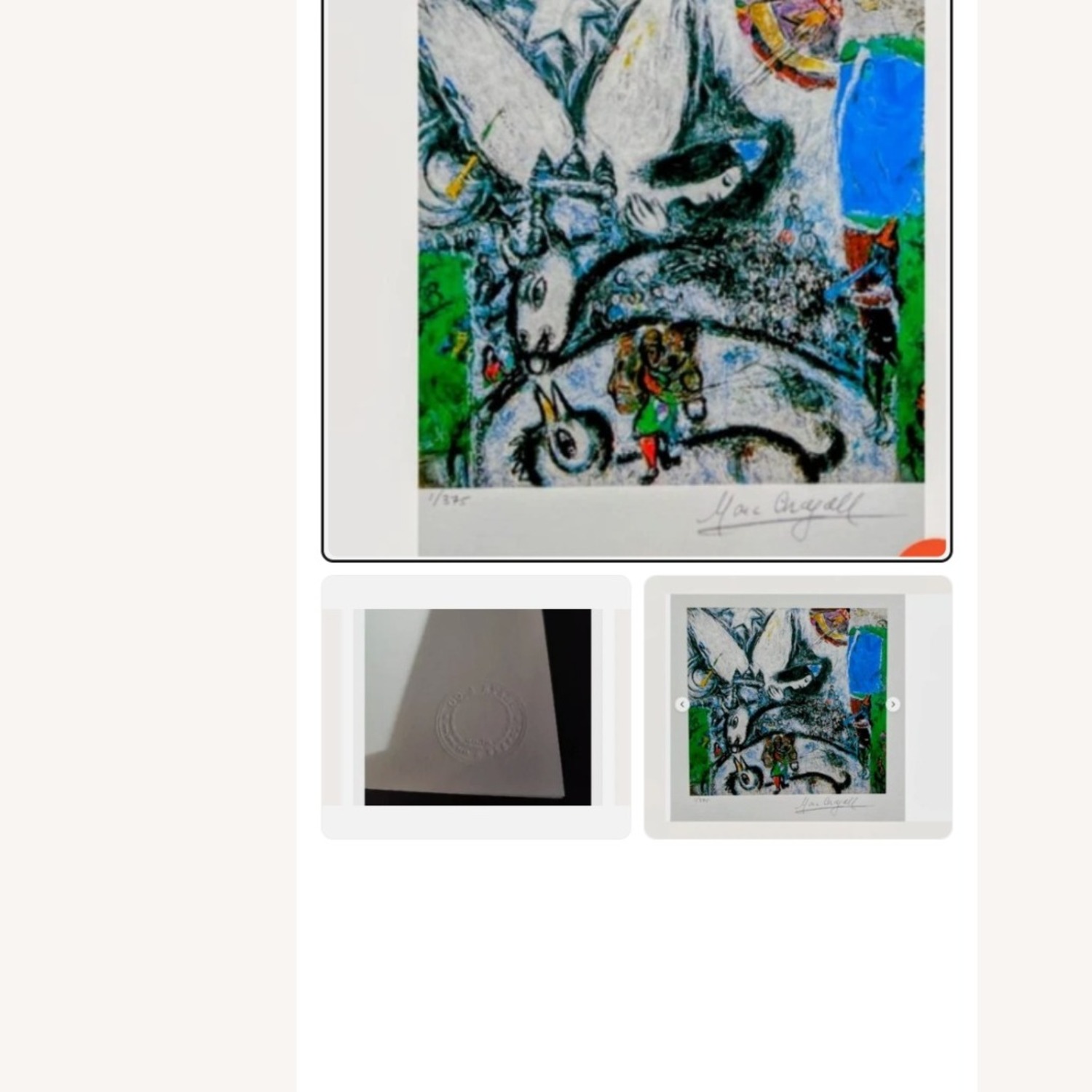 Vintage/Antique Finds Marc Chagall Blue Wall Art - image-3