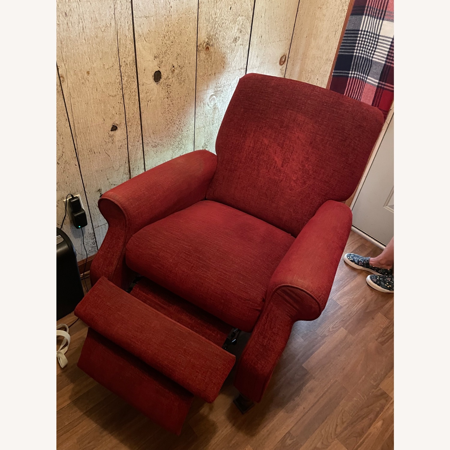La-Z-Boy Red Fabric Recliner - image-2