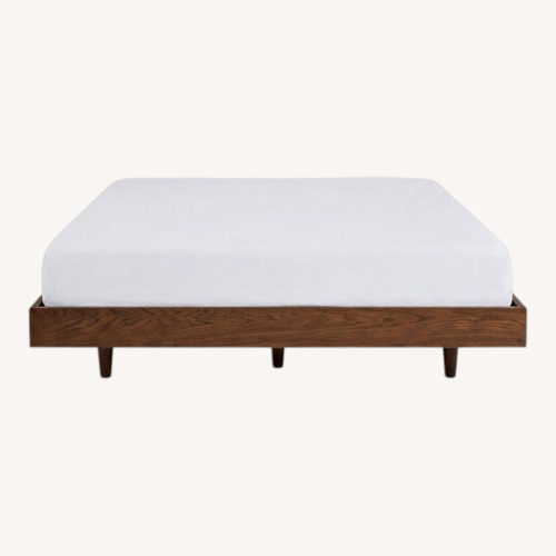 Used Article Basi Dark Brown Wood Queen Bed for sale on AptDeco