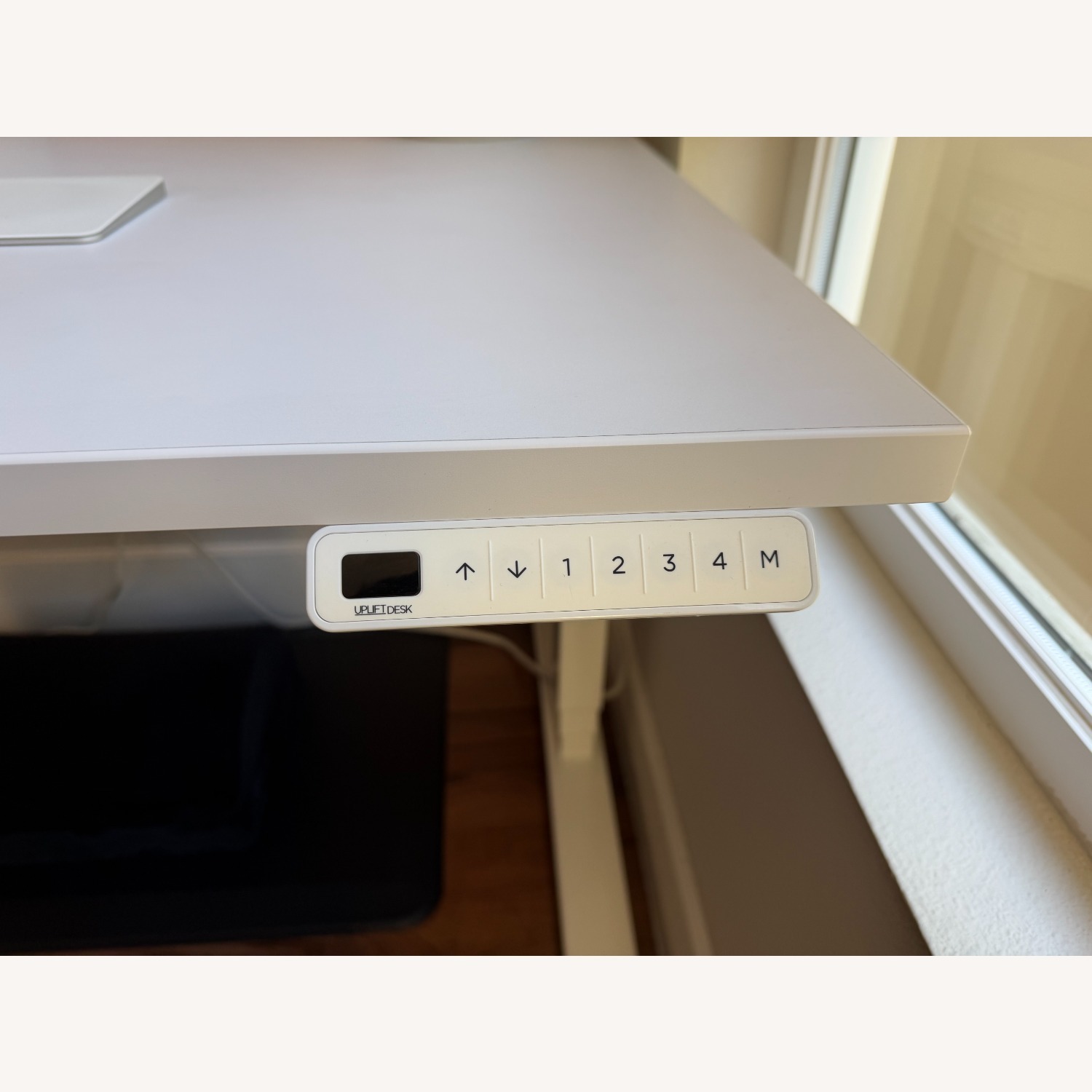 UPLIFT White Standing Desk and IKEA Drawer Bundle - image-3