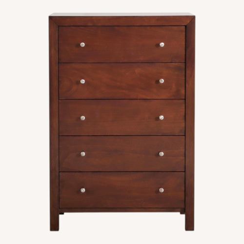 Used Overstock Dark Brown Wood Dresser for sale on AptDeco