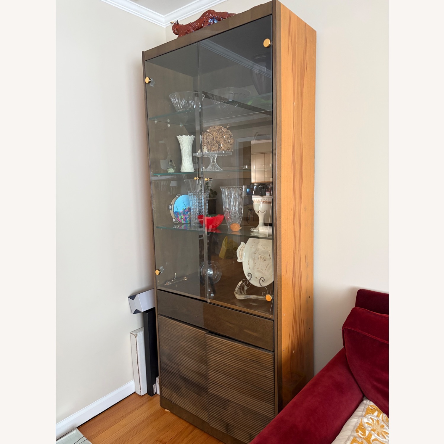 Dark Brown Wall Unit/Breakfront - image-3