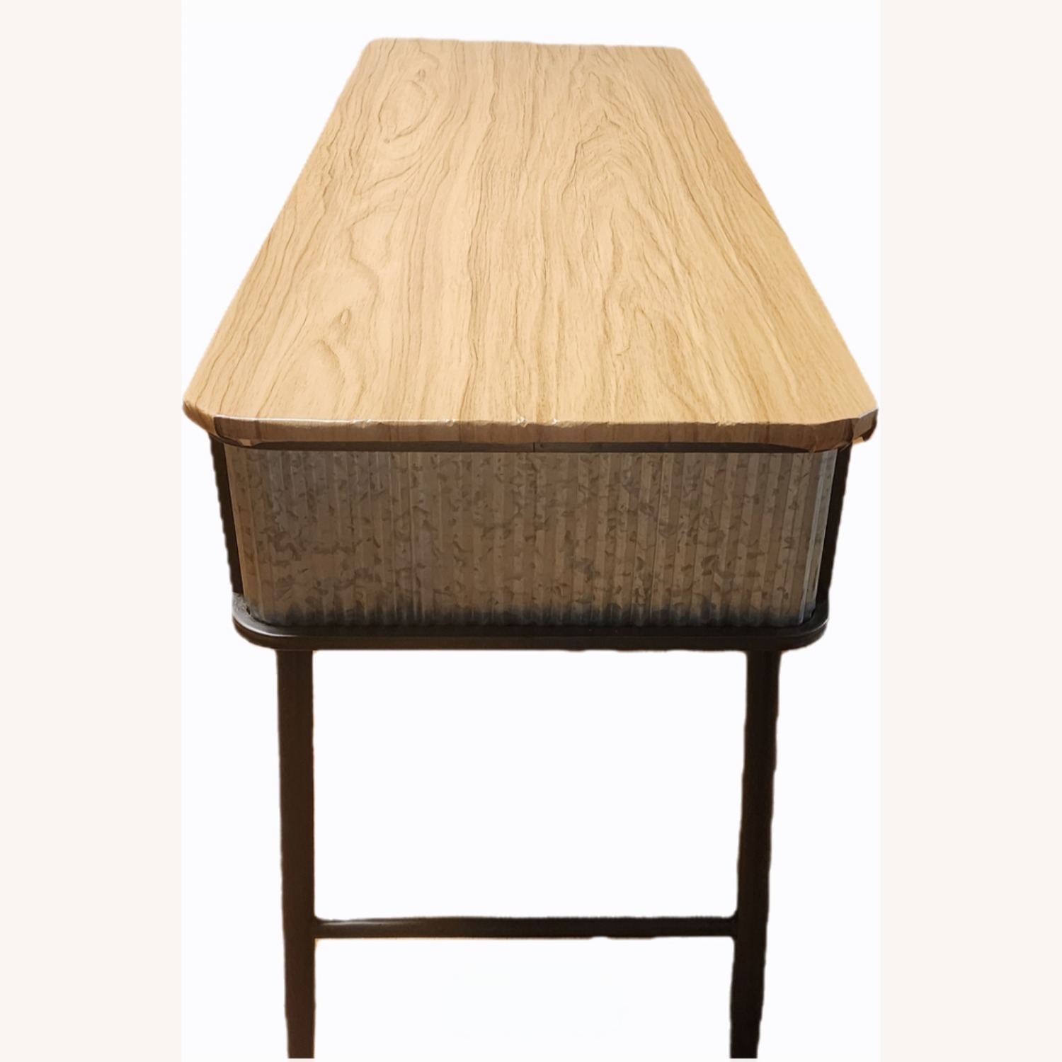 Rustic Brown Wood Desk 3 drawers - image-3