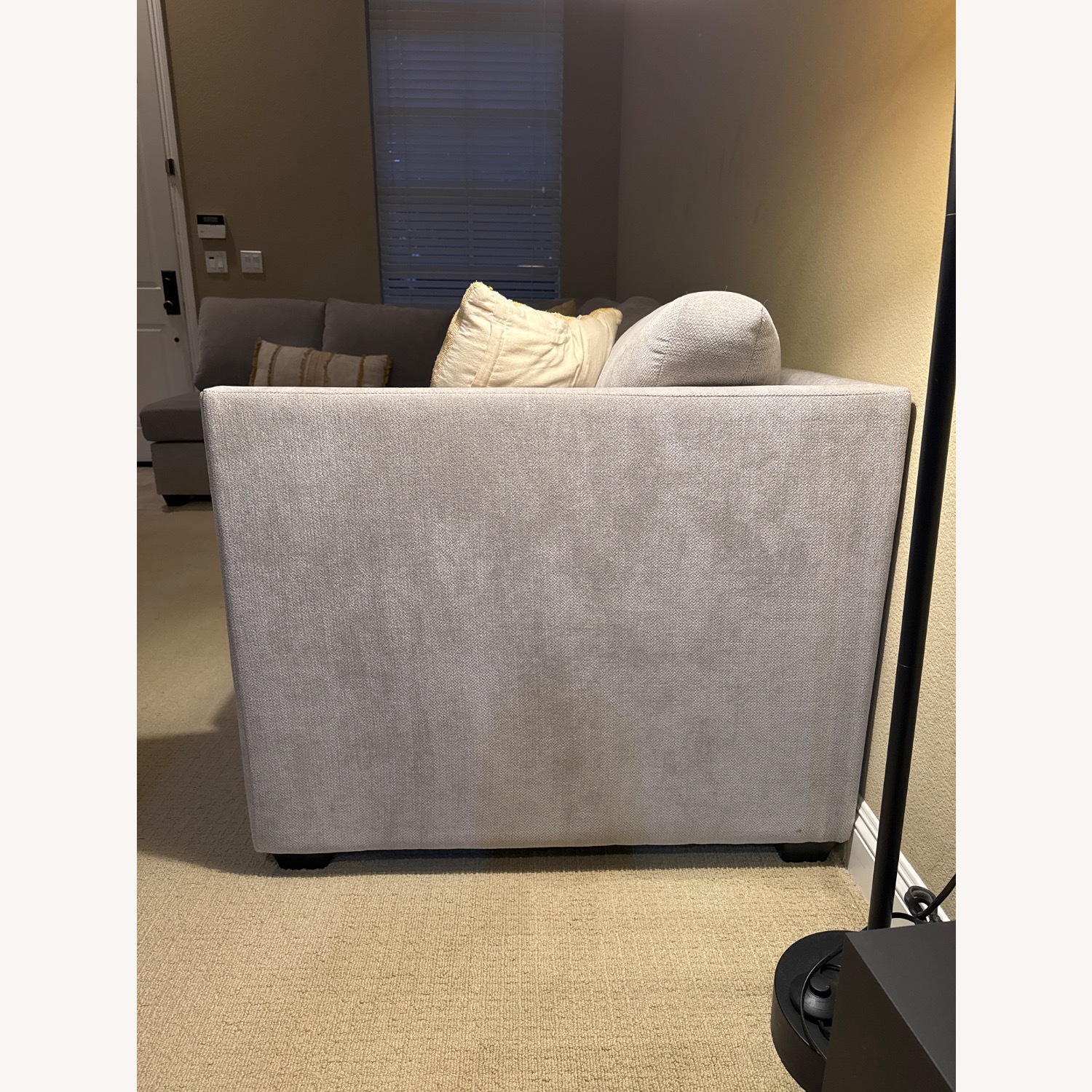Living Spaces Light Gray 2 Piece Sectional - image-3