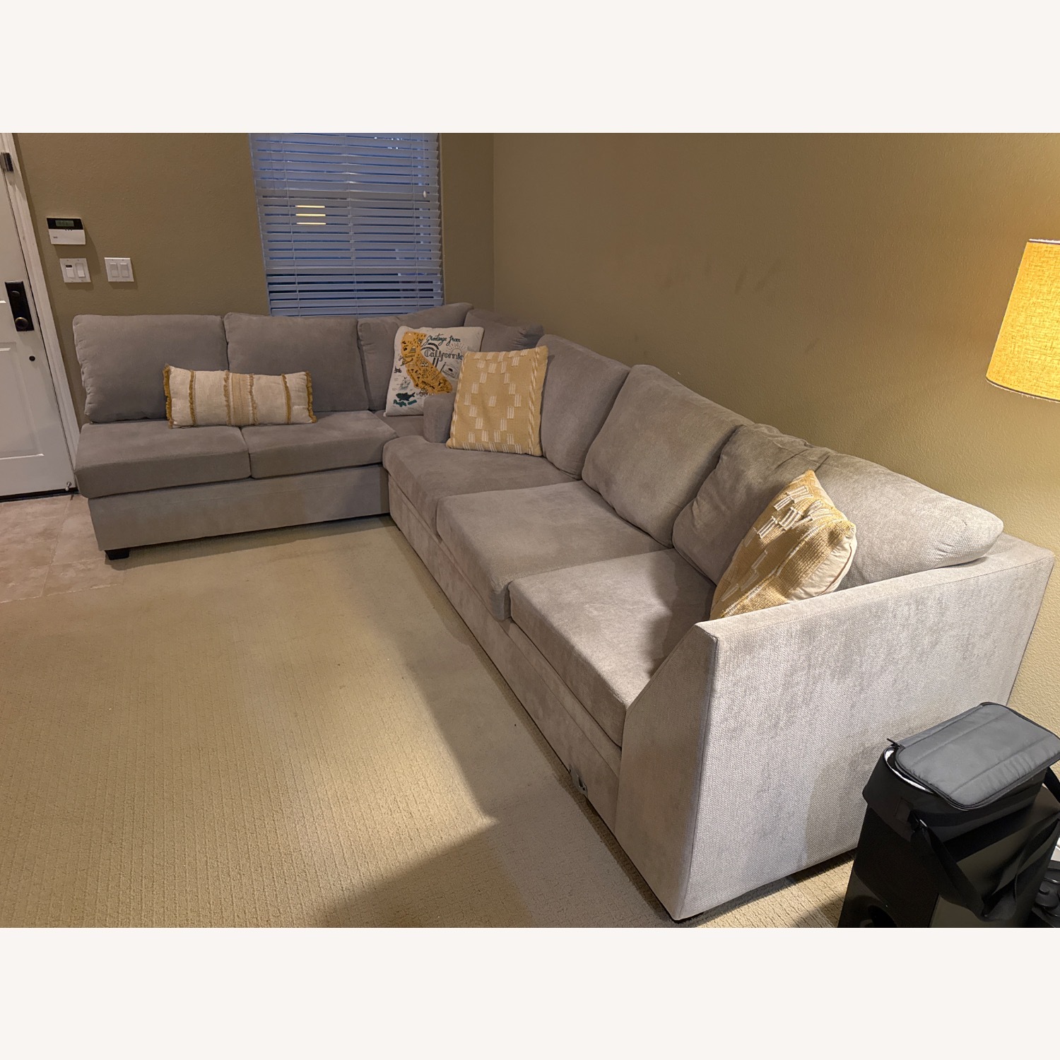 Living Spaces Light Gray 2 Piece Sectional - image-2