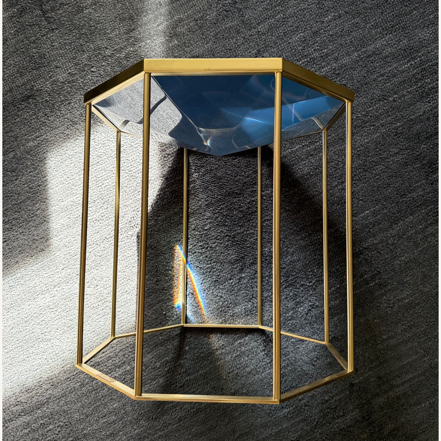 Tallis Table Blue Metal Side Table - image-2