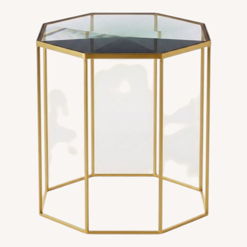 Used Tallis Table Blue Metal Side Table for sale on AptDeco