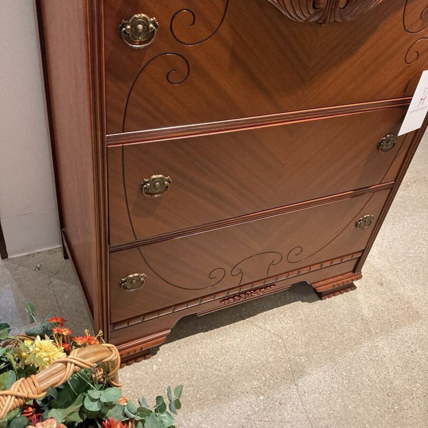Art Deco 4-Drawer W Flip-Top Dresser - image-4