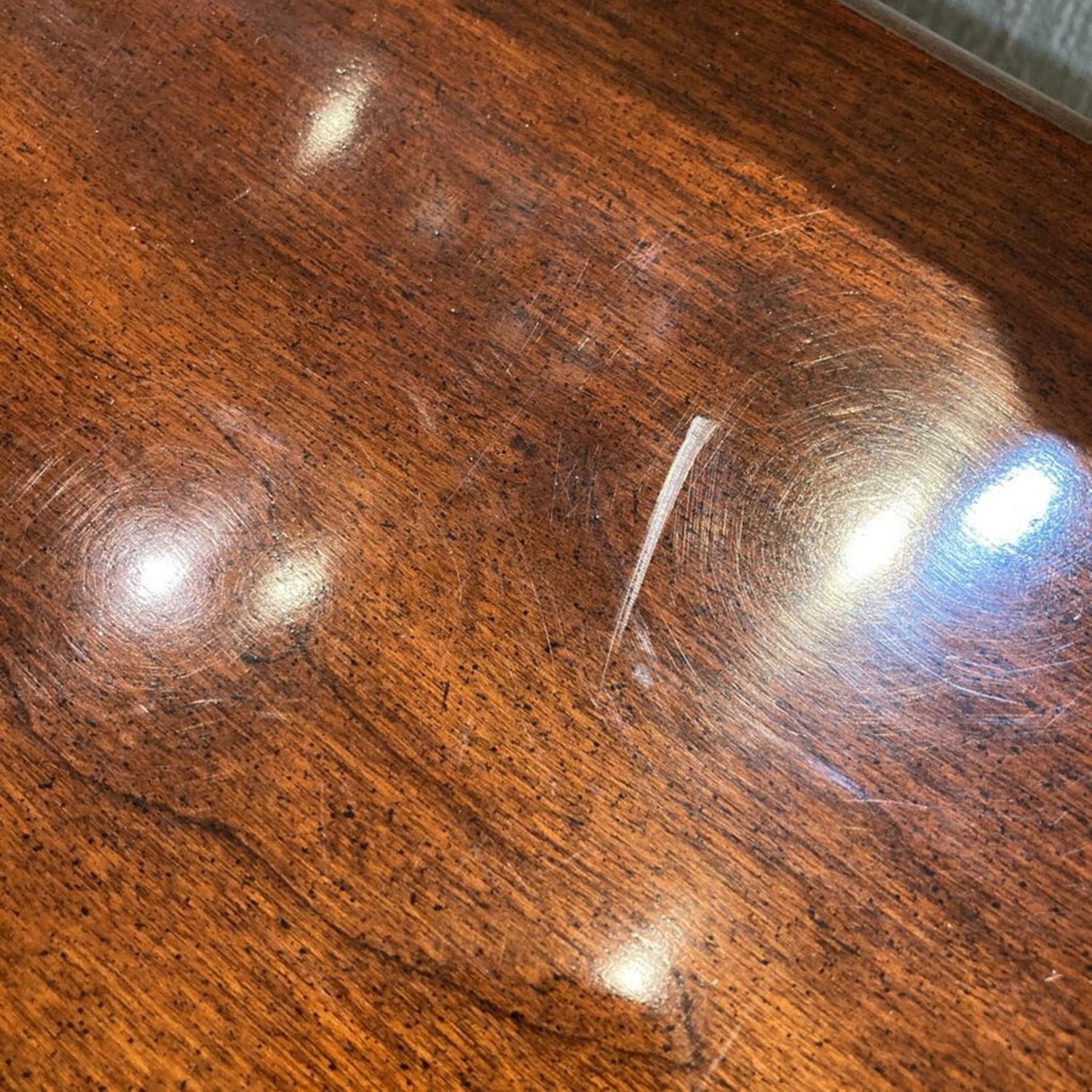 Vintage Queen Anne Solid Cherry 1-Drawer Table - image-7