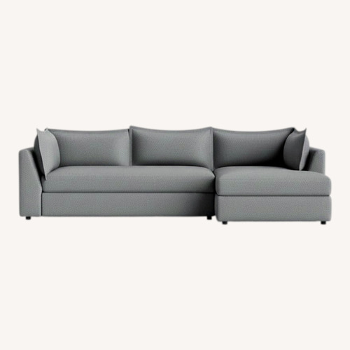 Used Joybird Light Gray Fabric 2 Piece Sectional for sale on AptDeco