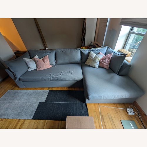 Used Joybird Light Gray Fabric 2 Piece Sectional for sale on AptDeco